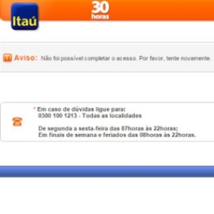 Reprodução- 10.8.15 Falha dificultou acesso ao internet banking