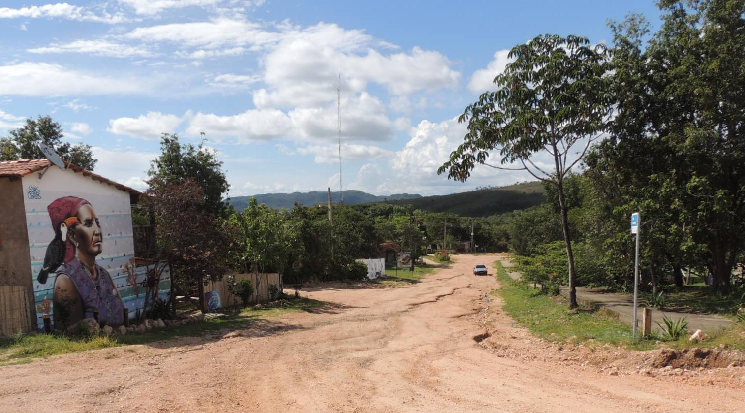 Entrada para a Vila de São Jorge e acesso ao Parque Nacional da Chapada dos Veadeiros.