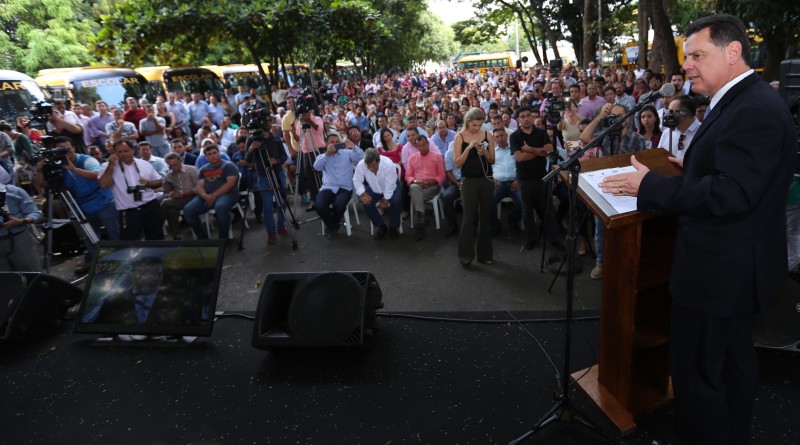 Marconi Perillo“Os recursos para a aquisição destes veículos são oriundos exclusivamente, 100%, do Tesouro Estadual”.