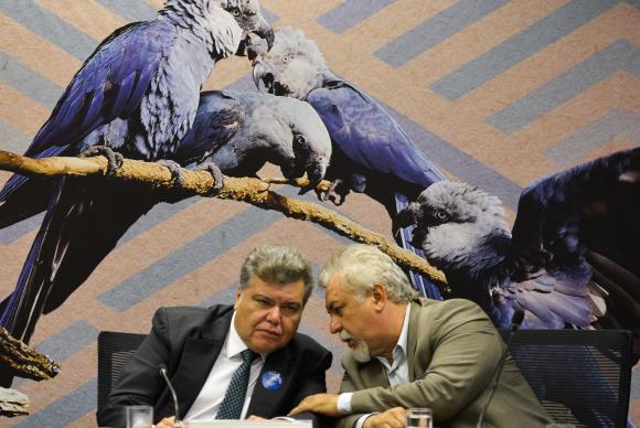 Brasília - O presidente do ICMBio, Rômulo Mello (direita),  teria um encontro hoje a tarde com o ministro Sarney Filho (esquerda)José Cruz/Agência Brasil.