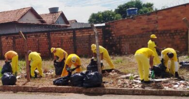 EFEITO MABEL – Em regime de mutirão, 200 reeducandos trabalham na limpeza urbana de Goiânia.