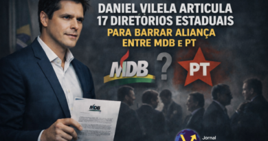 PRESSÃO NA EXECUTIVA NACIONAL – Daniel Vilela articula 17 diretórios estaduais para barrar aliança entre MDB e PT.