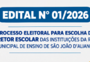 SÃO JOÃO D’ALIANÇA – Processo de Qualificação e Seleção para escolha de Diretores Escolares da Rede Municipal de Ensino.